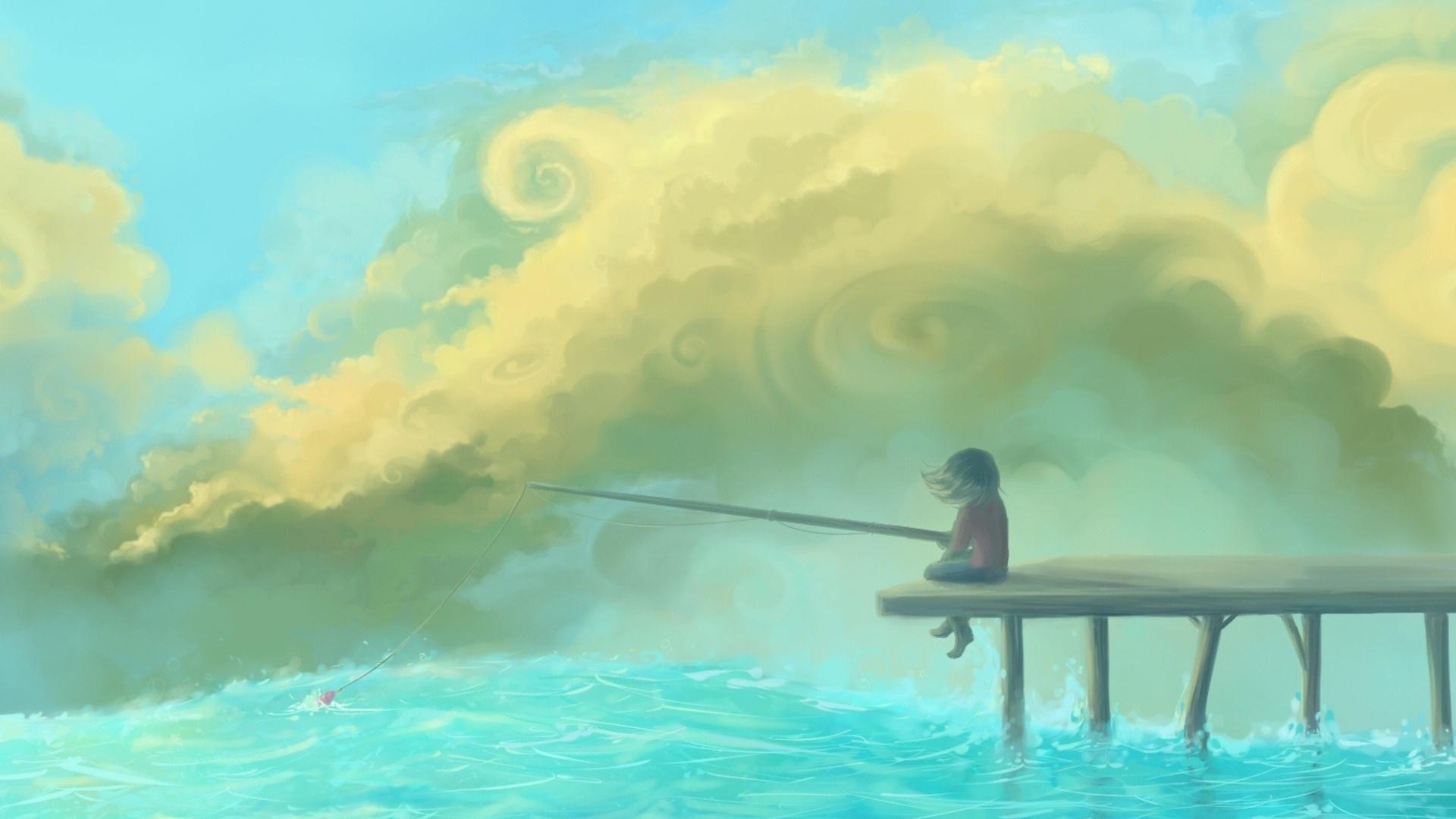 1920x1080 Fishing Art Facebook Cover