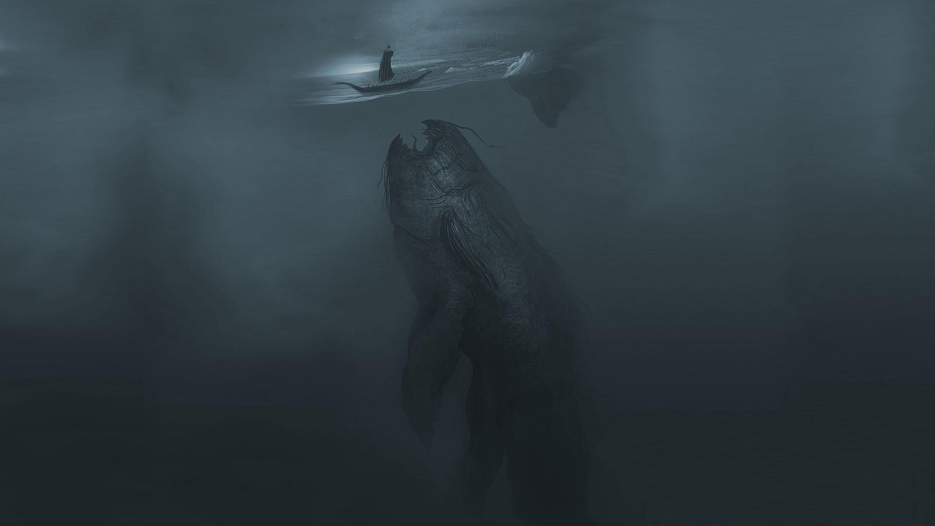 1920x1080 Body Of Water And Fish Animation Wallpaper, Fantasy Art, Spooky • Wallpaper For You
