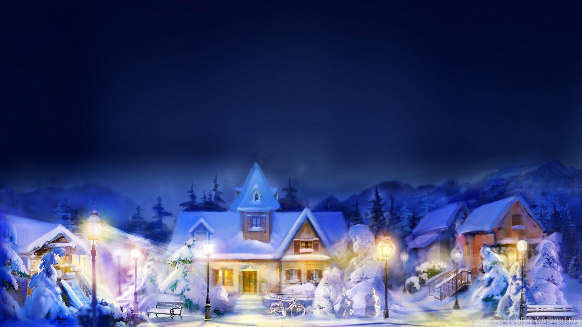 1920x1080 Christmas Town Wallpaper