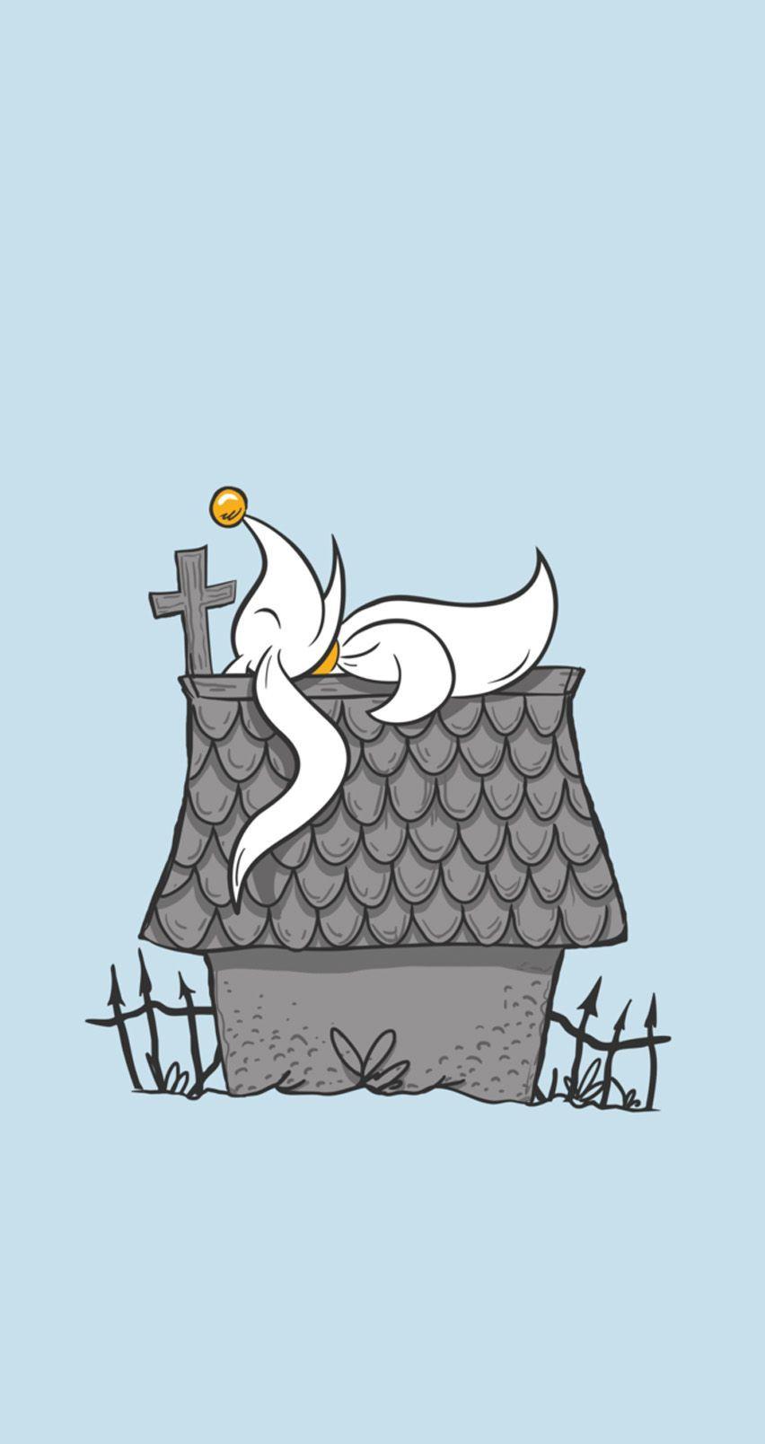 852x1608 Zero Nightmare Before Christmas Phone Wallpaper
