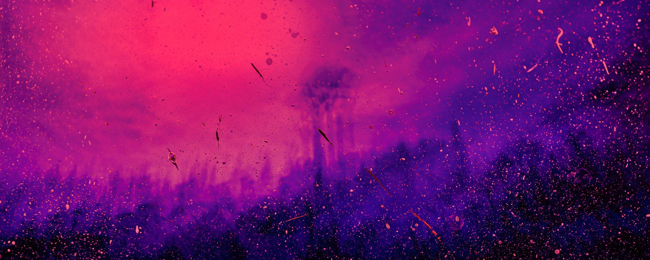 2560x1024 Download wallpaper 2560x1024 spots, dots, lilac, purple, spray ultrawide monitor HD background