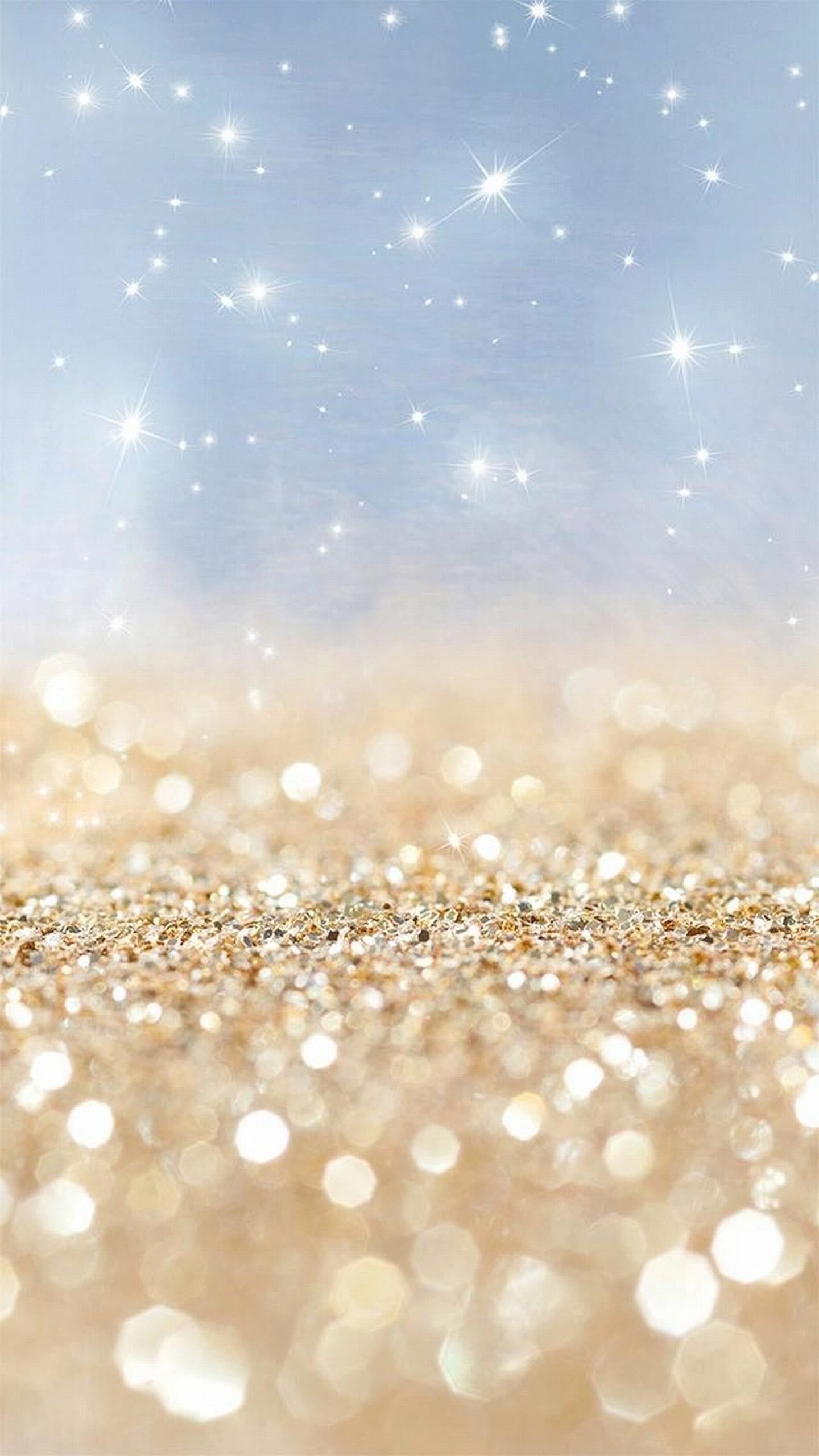 1440x2560 Blue & Gold Glitter