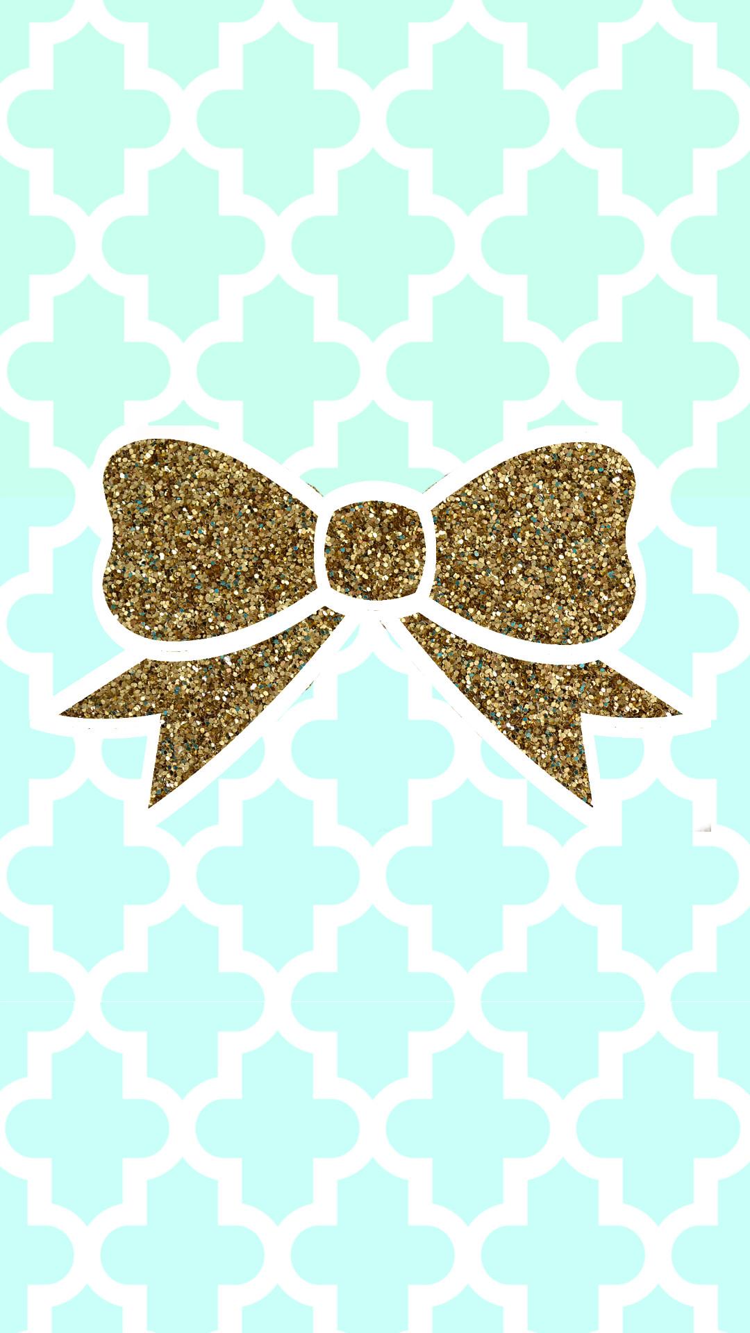 1080x1920 Tiffany blue + gold glitter bow tech wallpaper #FREE. Cute Wallpaper BackgroundiPhone