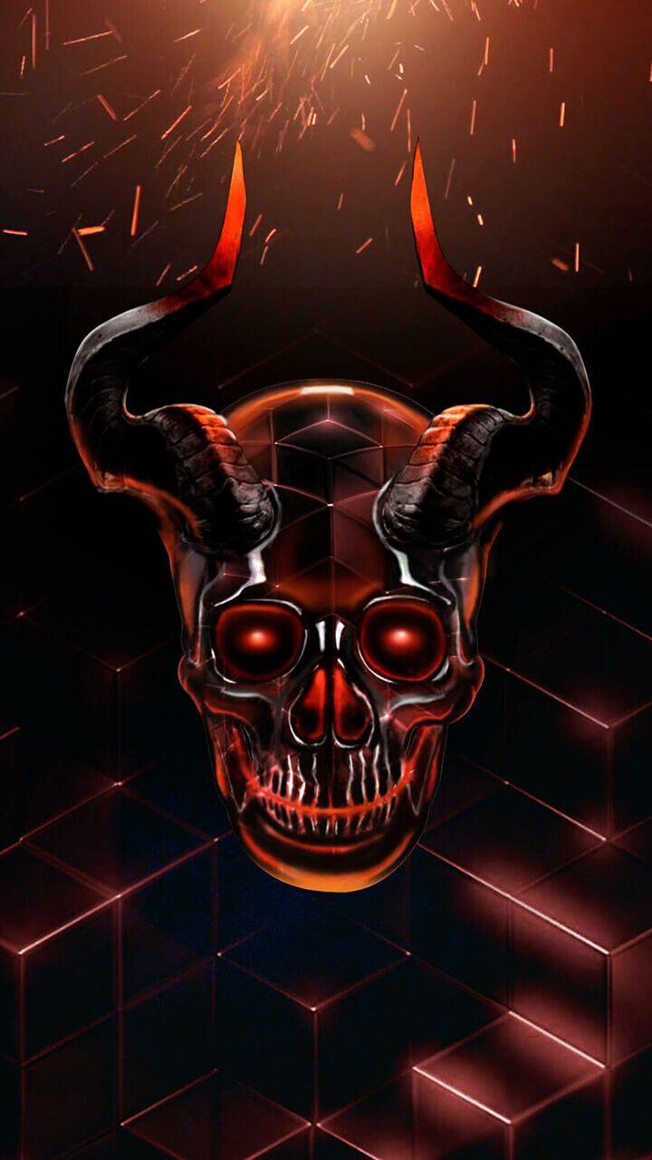 720x1280 Evil Skull Wallpaper