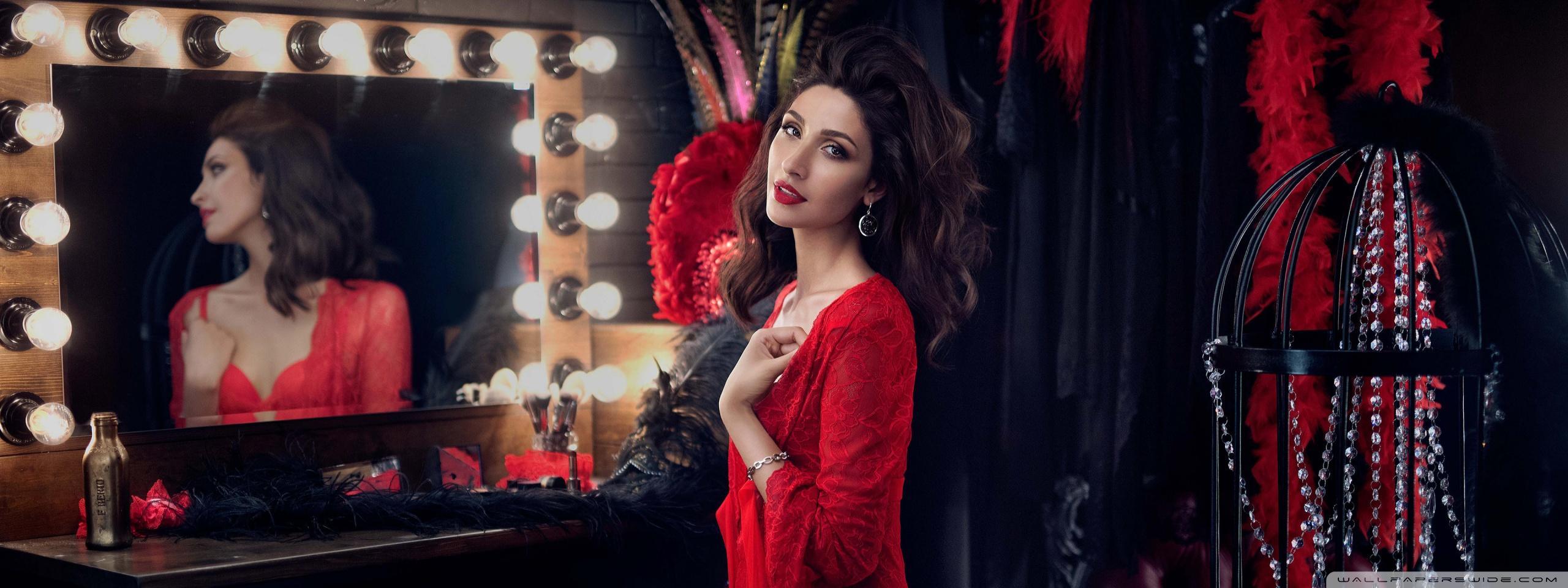 2560x960 Theatre Dressing Room, Mirror with Lights, Woman Ultra HD Desktop Background Wallpaper for 4K UHD TV : Widescreen & UltraWide Desktop & Laptop : Multi Display, Dual Monitor : Tablet