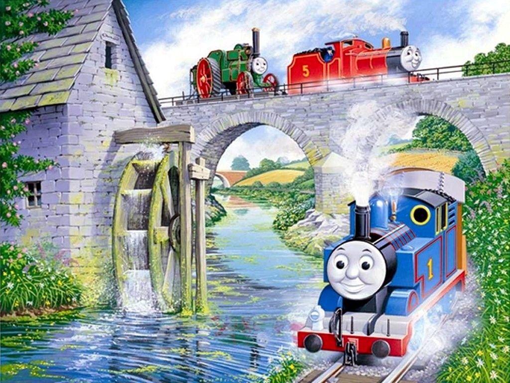 1024x768 Thomas Train Christmas Wallpaper