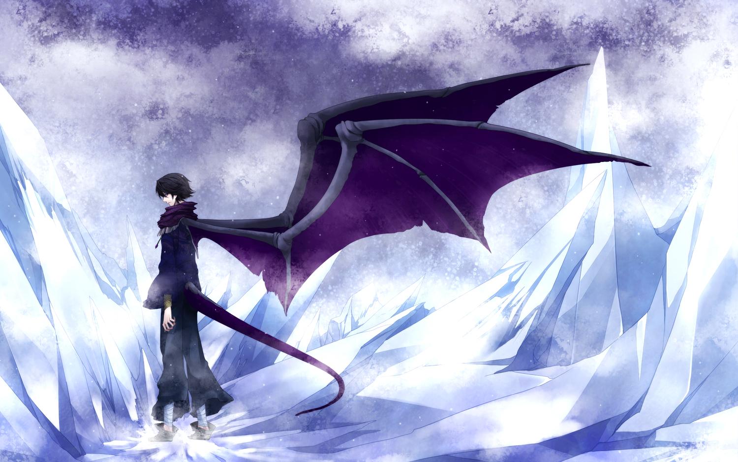 1500x938 all male demon male tail tokikane mikan wings. konachan.com.com Anime Wallpaper