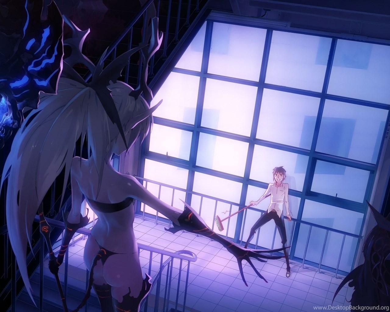 1280x1024 Monster, The Demon, Anime, Tail, Guy, Girl, Ladic, Art. Desktop Background
