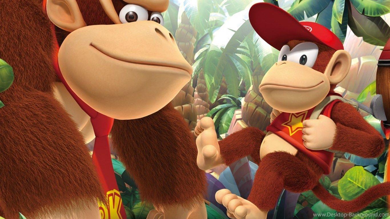 1366x768 Donkey Kong Returns 3D iPad 1 & 2 Wallpaper Desktop Background