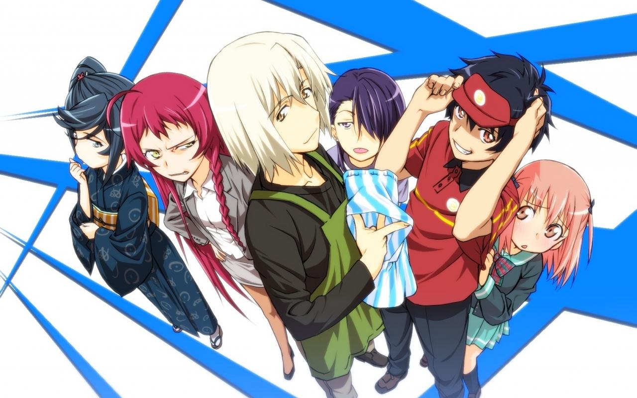 1280x800 Wallpaper Ashiya Shirou, Yusa Emi, Sasaki Chiho, Maou Sadou, Hataraku Maou- Sama:1685x1184