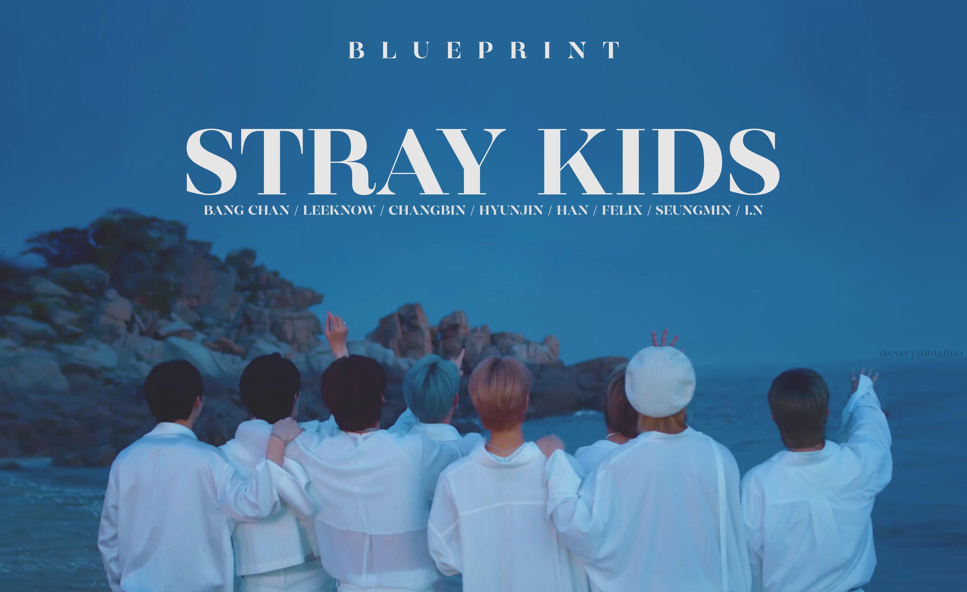 3100x1900 I made some Stray Kids “Blueprint” Desktop wallpaper (Download link in comments)