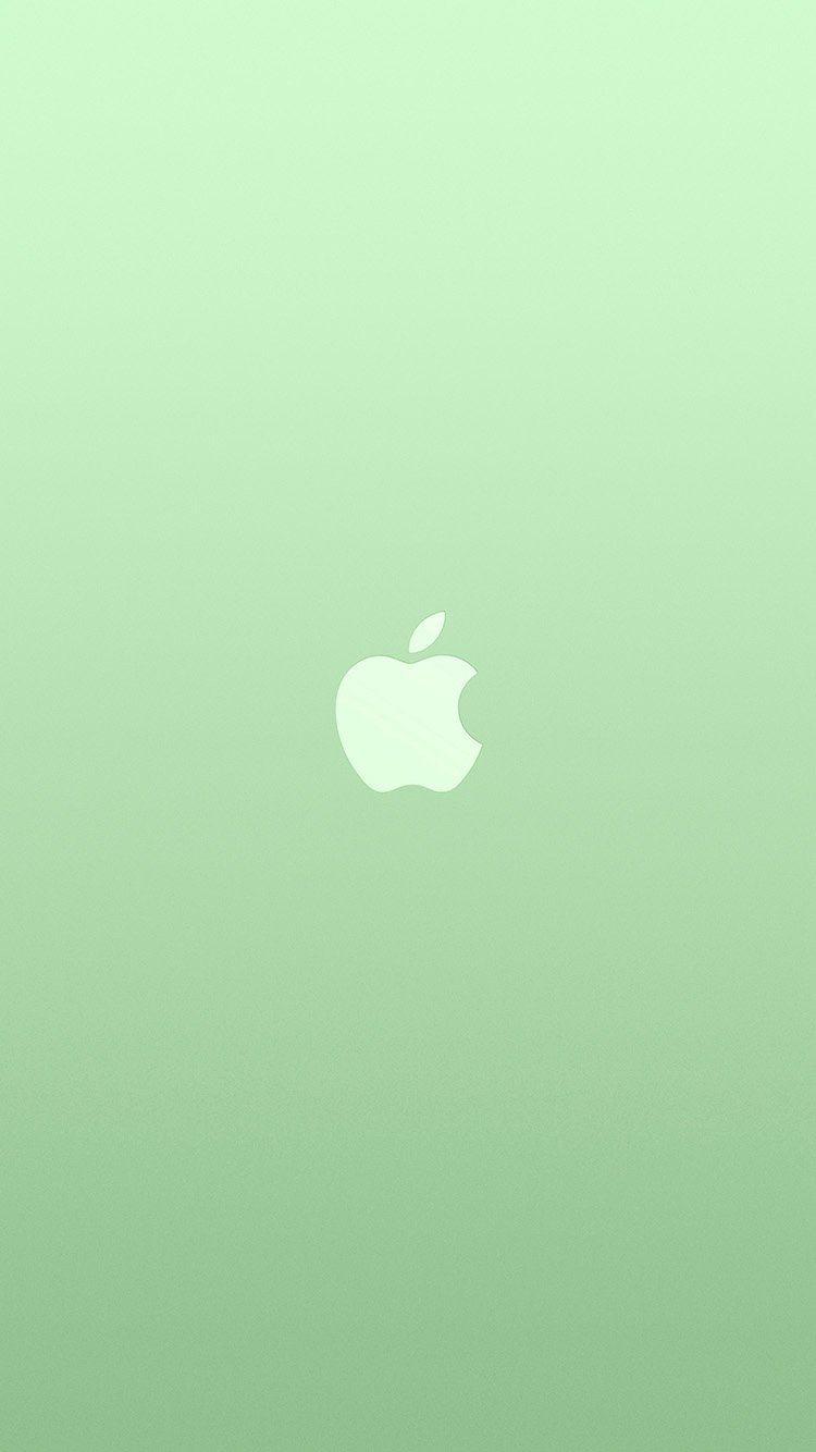 750x1334 iPhone7 wallpaper. logo apple green white