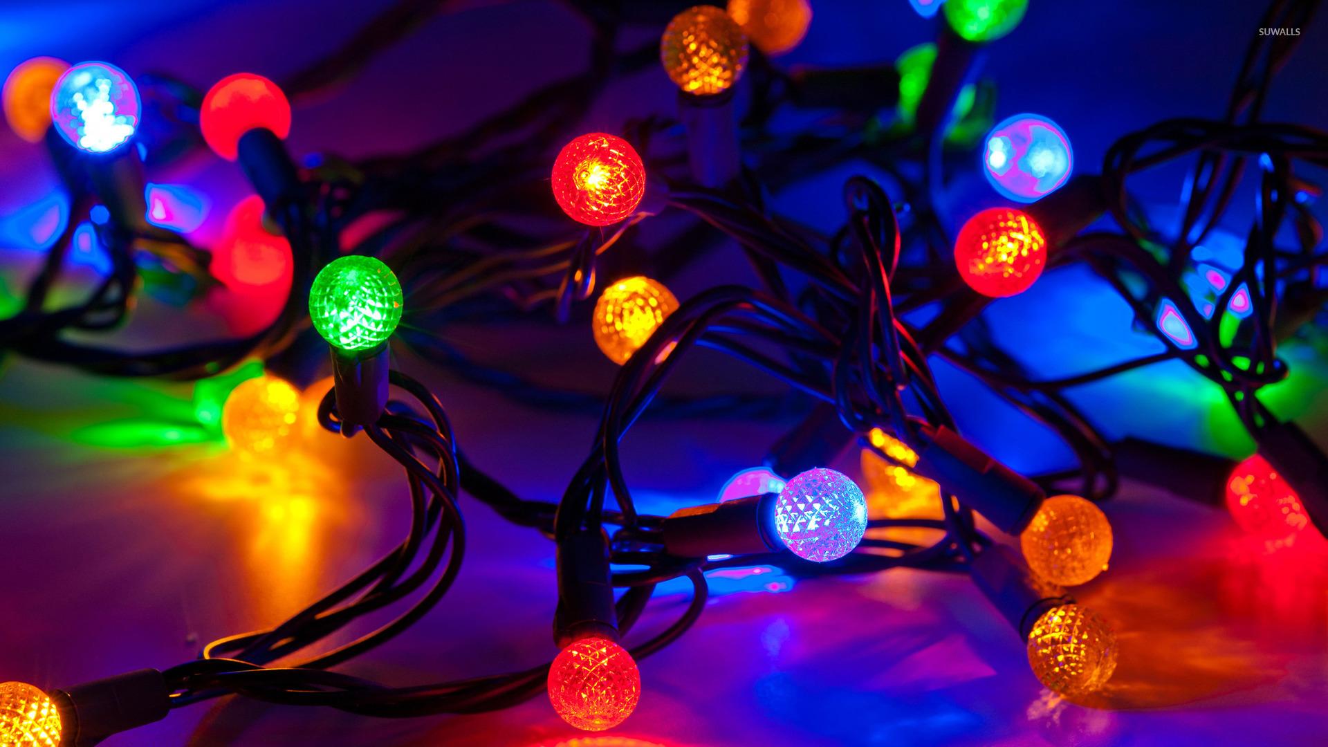 1920x1080 Blinking Christmas Lights Wallpaper