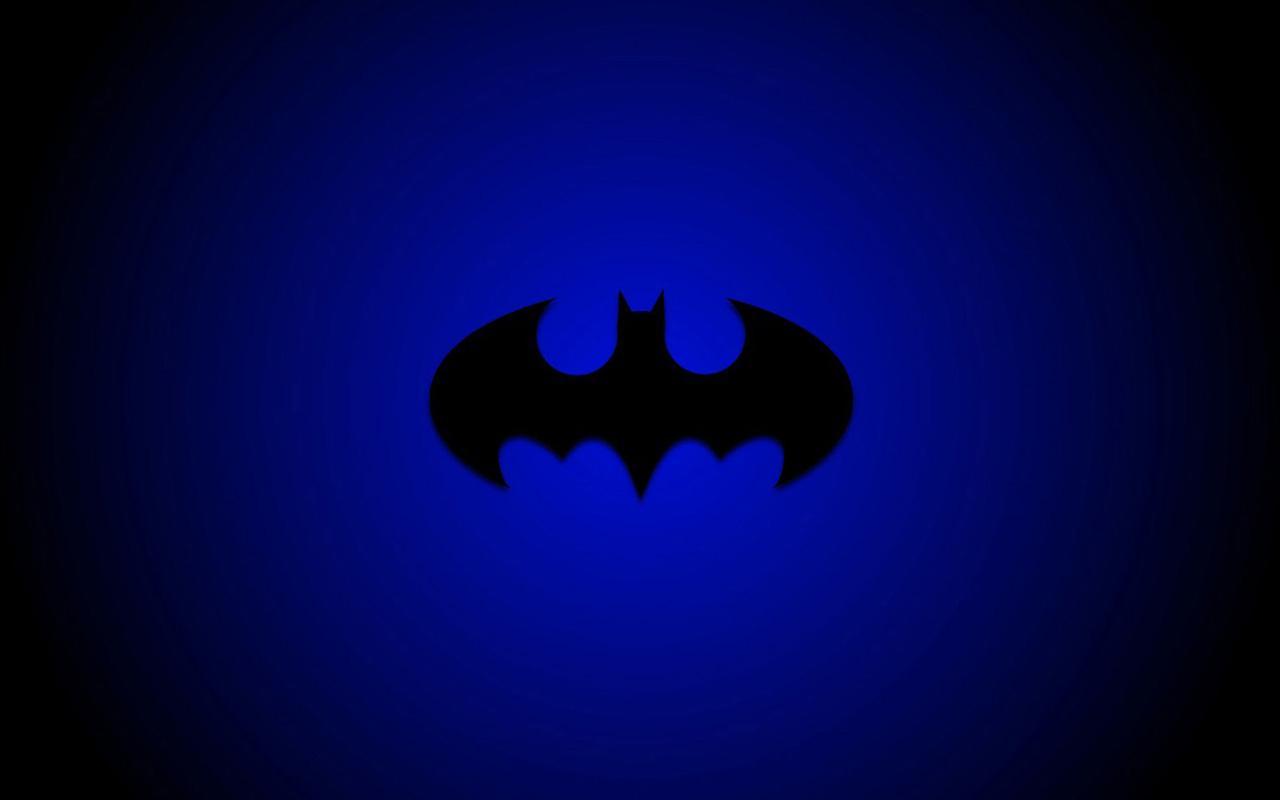 1280x800 Batman Blue Logo Wallpaper