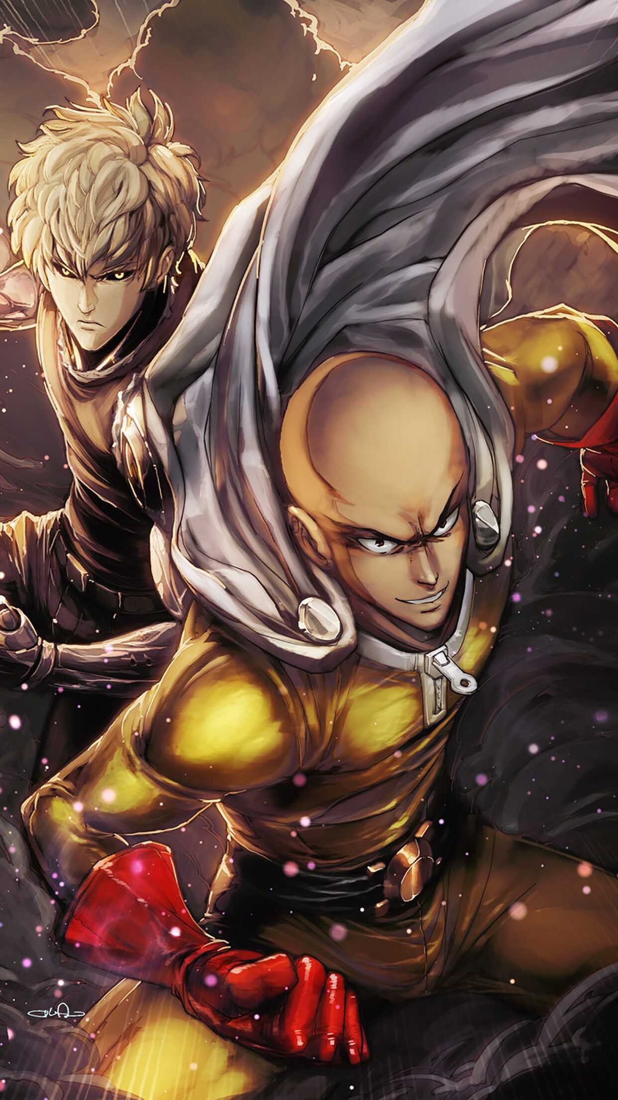 1242x2208 One Punch Man Wallpaper