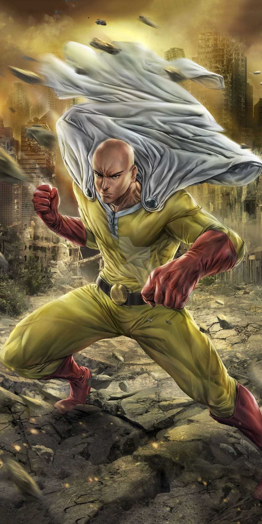 1080x2160 One Punch Man Wallpaper