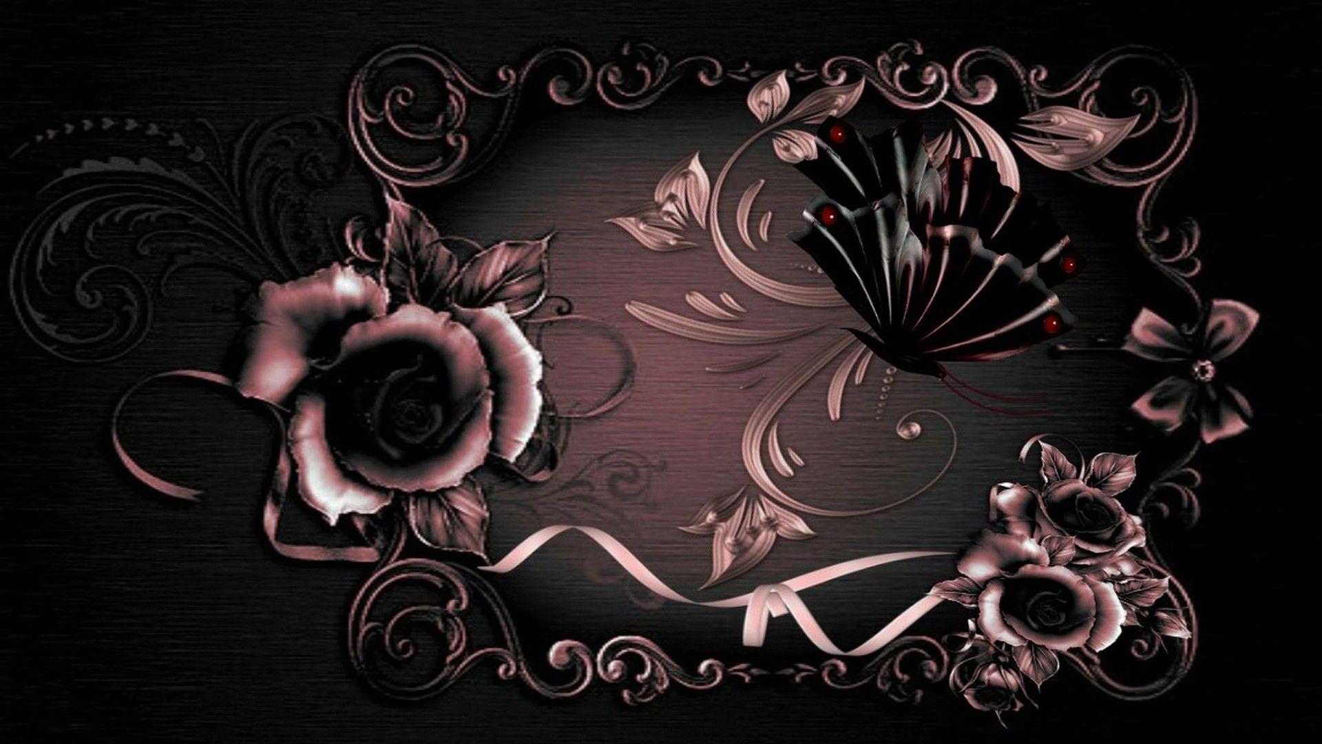 1920x1080 girly rose gold black wallpaper