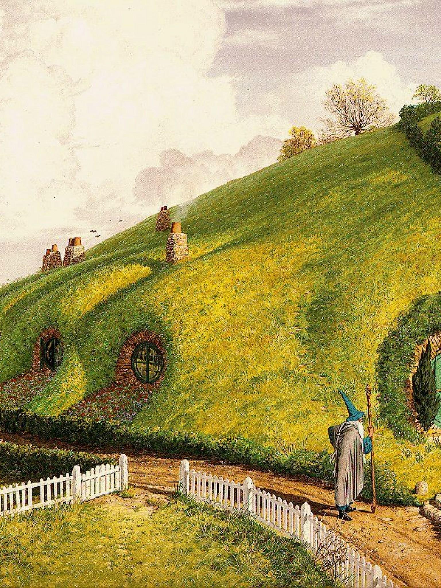 1536x2048 Hobbit Hole House HD Wallpaper Retina iPad