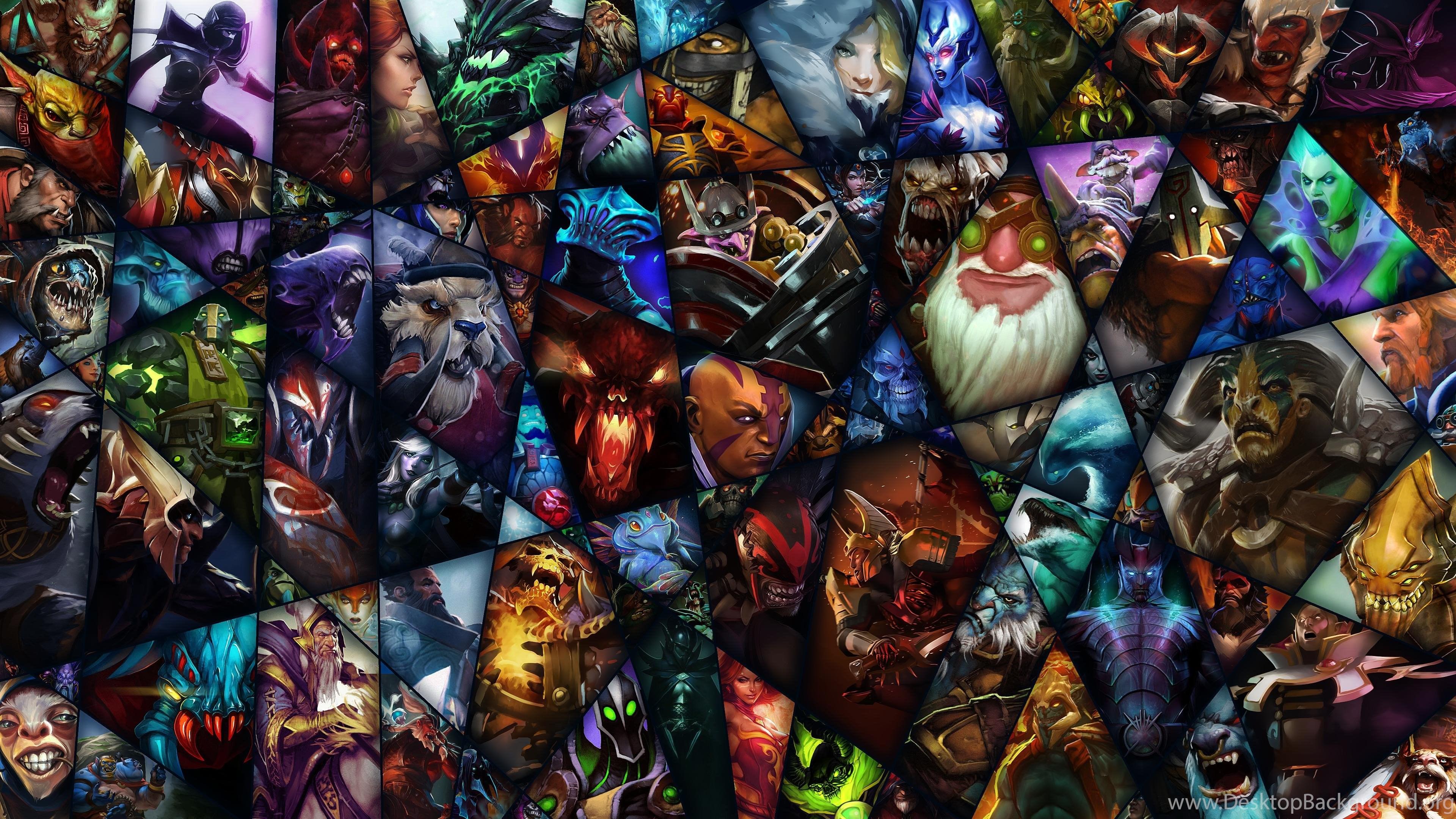 3840x2160 Dota 2 Background, Incorporating The 107 Heroes Currently Released. Desktop Background