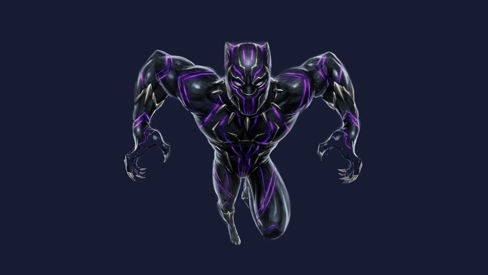 1920x1080 Black Panther Purple Background Free Transparent Image HQ