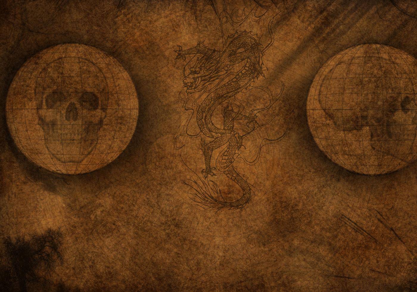 1400x980 Free Old Paper Skull Wallpaper Texture