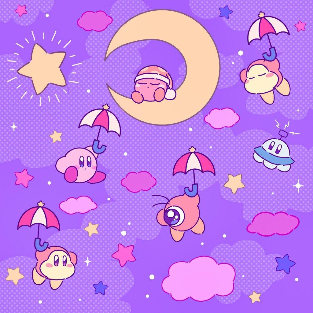 Download Kawaii Aesthetic Kirby Video Game Wallpaper | Wallpapers.com