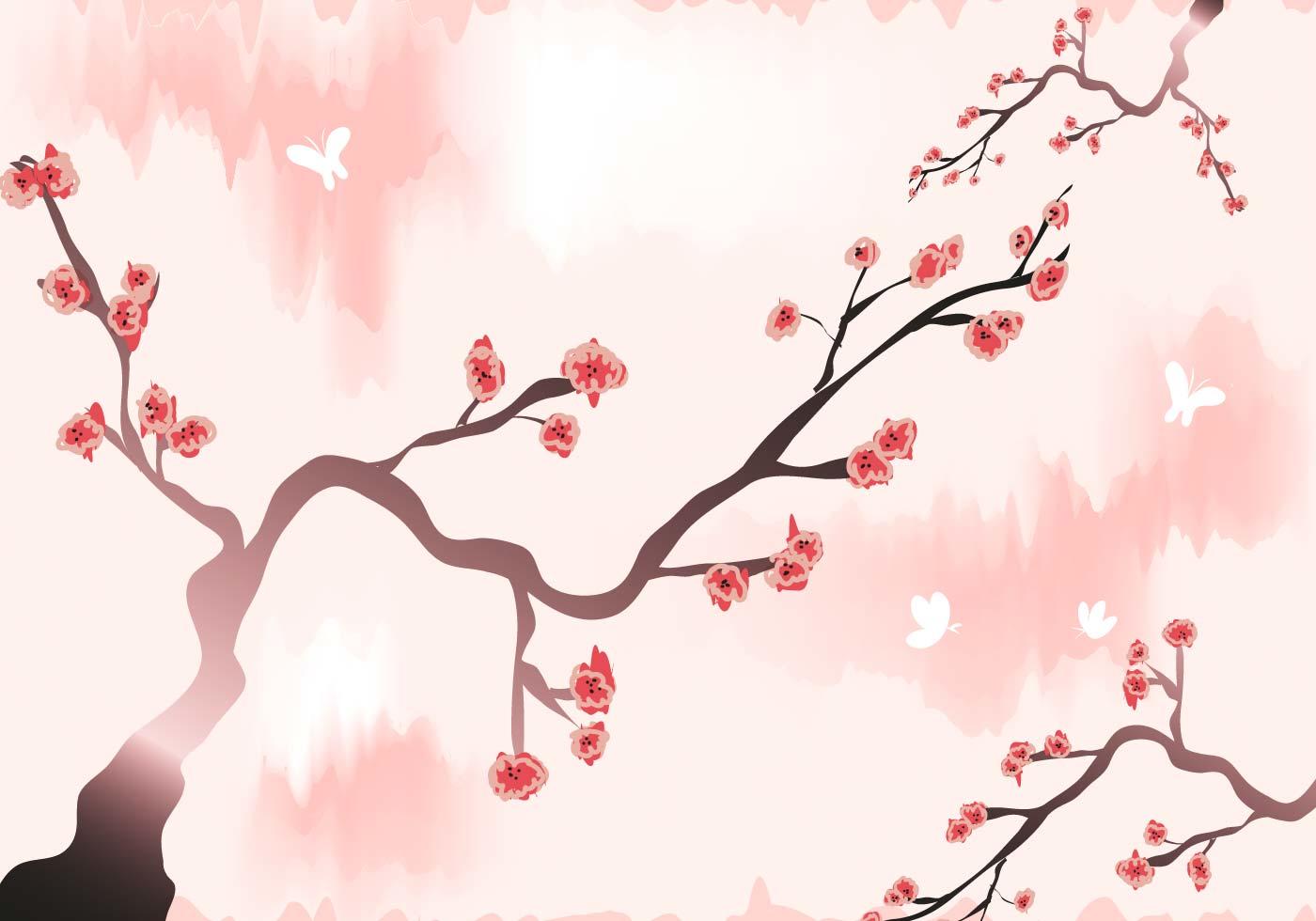 1400x980 Plum Blossom Wallpaper Vector