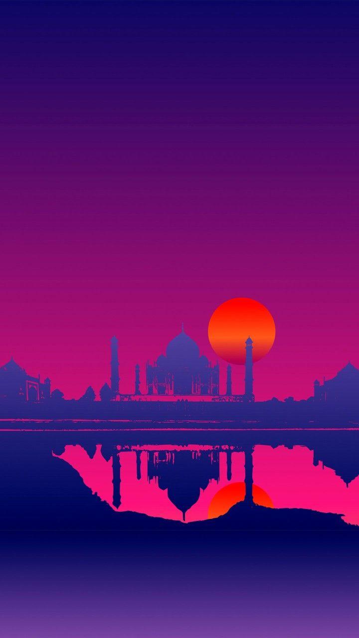 720x1280 Taj Mahal. Landscape wallpaper, Scenery wallpaper, Landscape artwork