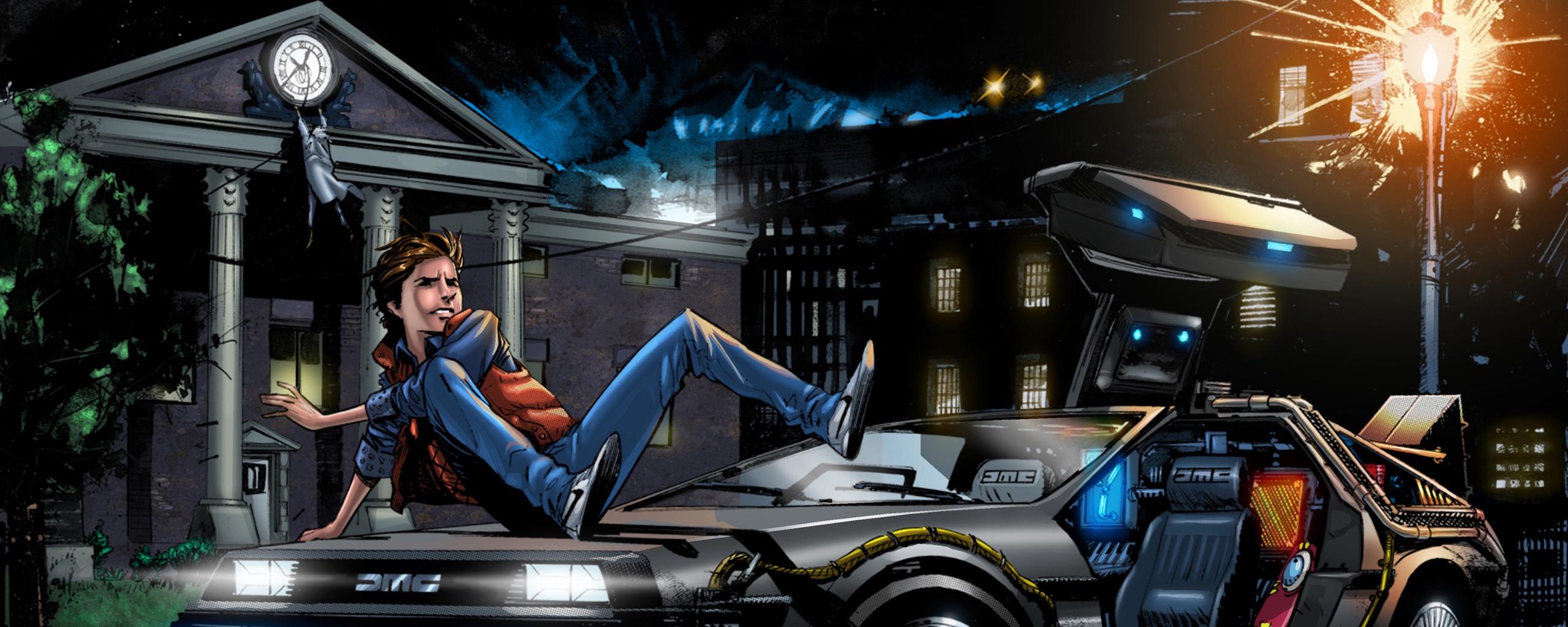 2560x1024 Free download Download wallpaper 2560x1024 back to the future marty mcfly art [2560x1024] for your Desktop, Mobile & Tablet. Explore DeLorean Background. Delorean Wallpaper, DeLorean Wallpaper HD, DeLorean Time Machine Wallpaper