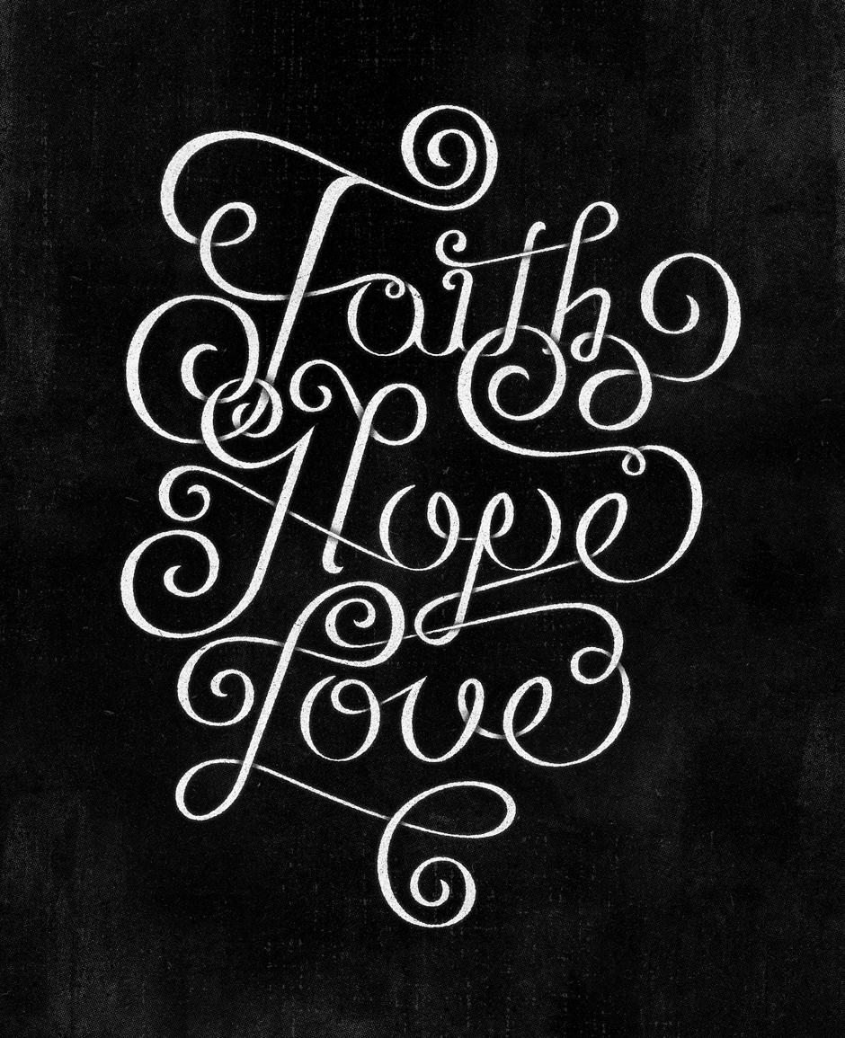 Premium Vector  Cute hand lettering quote faith hope love