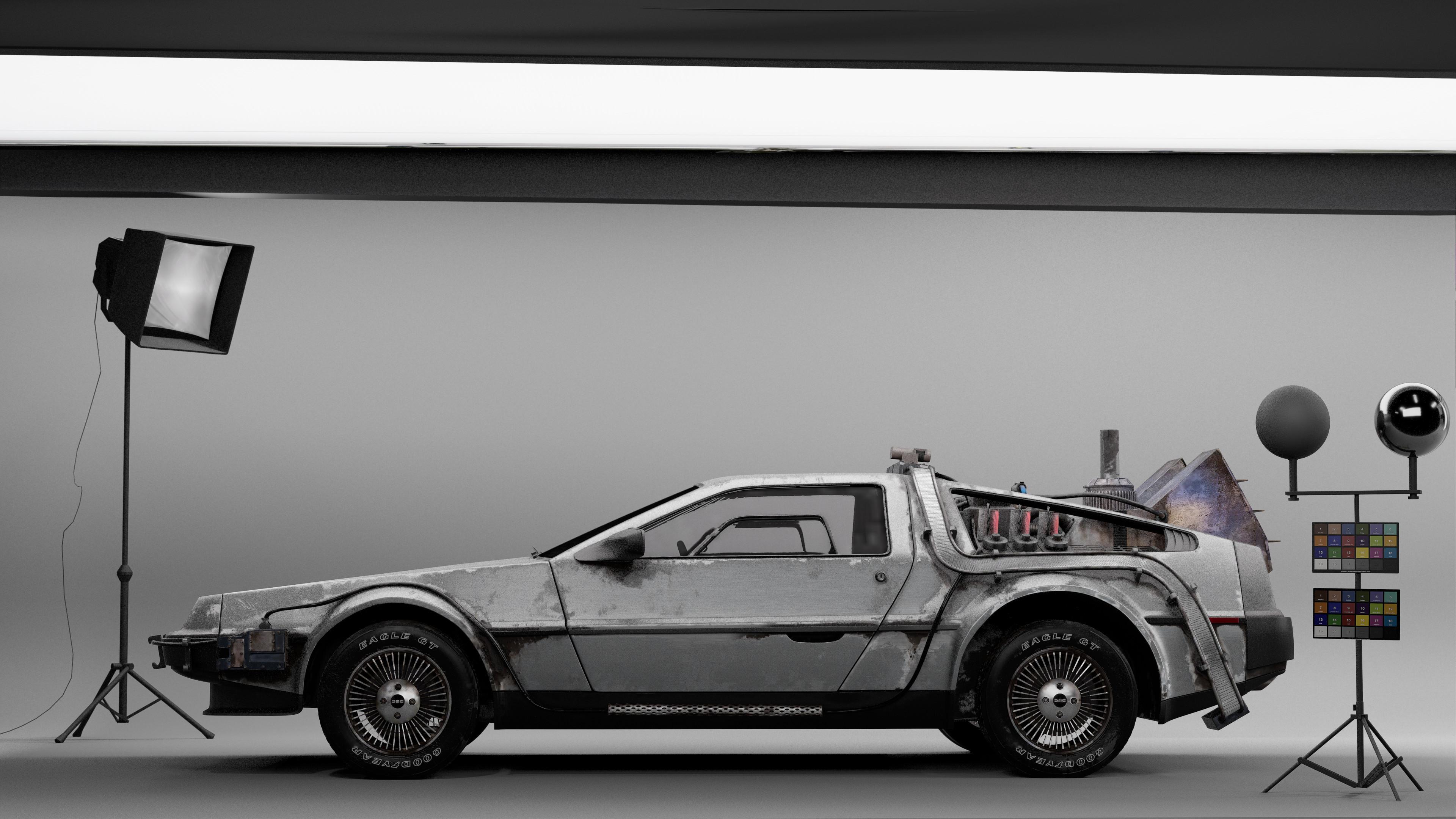 3840x2160 Delorean DMC 12. Real Time Ver