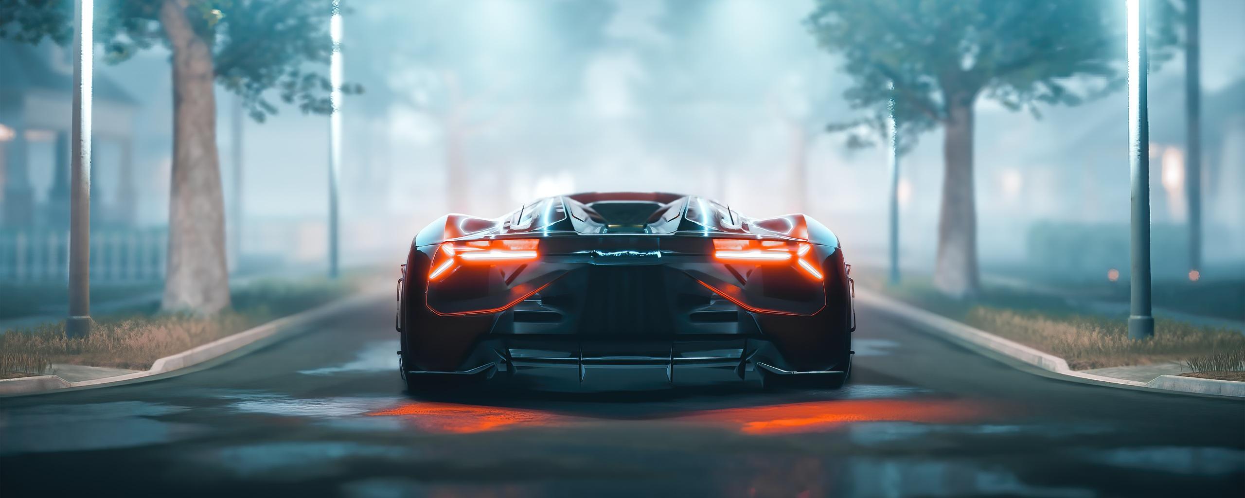 2560x1024 Wallpaper 4k Lamborghini Terzo Millennio Rear 4k Wallpaper