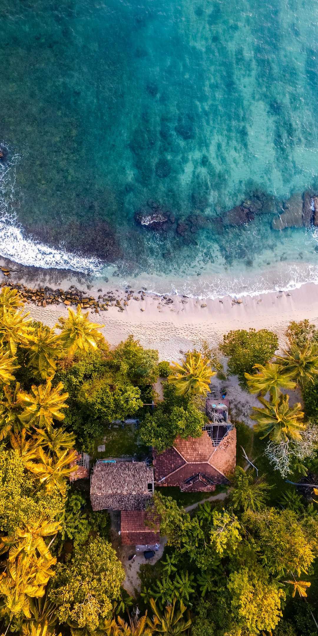 1080x2160 Ocean Beach House Sky View IPhone Wallpaper Wallpaper : iPhone Wallpaper