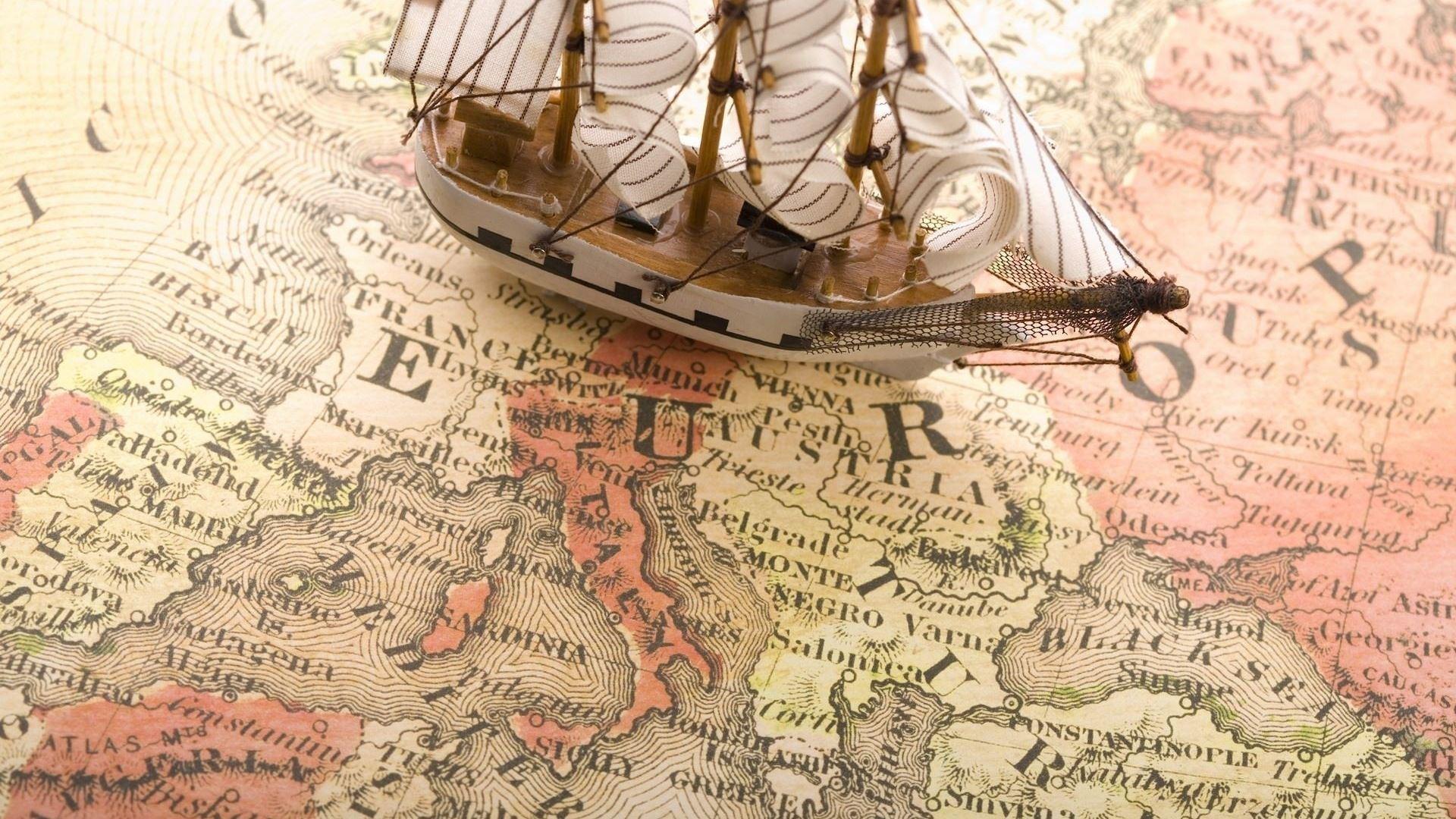 1920x1080 Map Paper Souvenirs MacBook Air Wallpaper Download