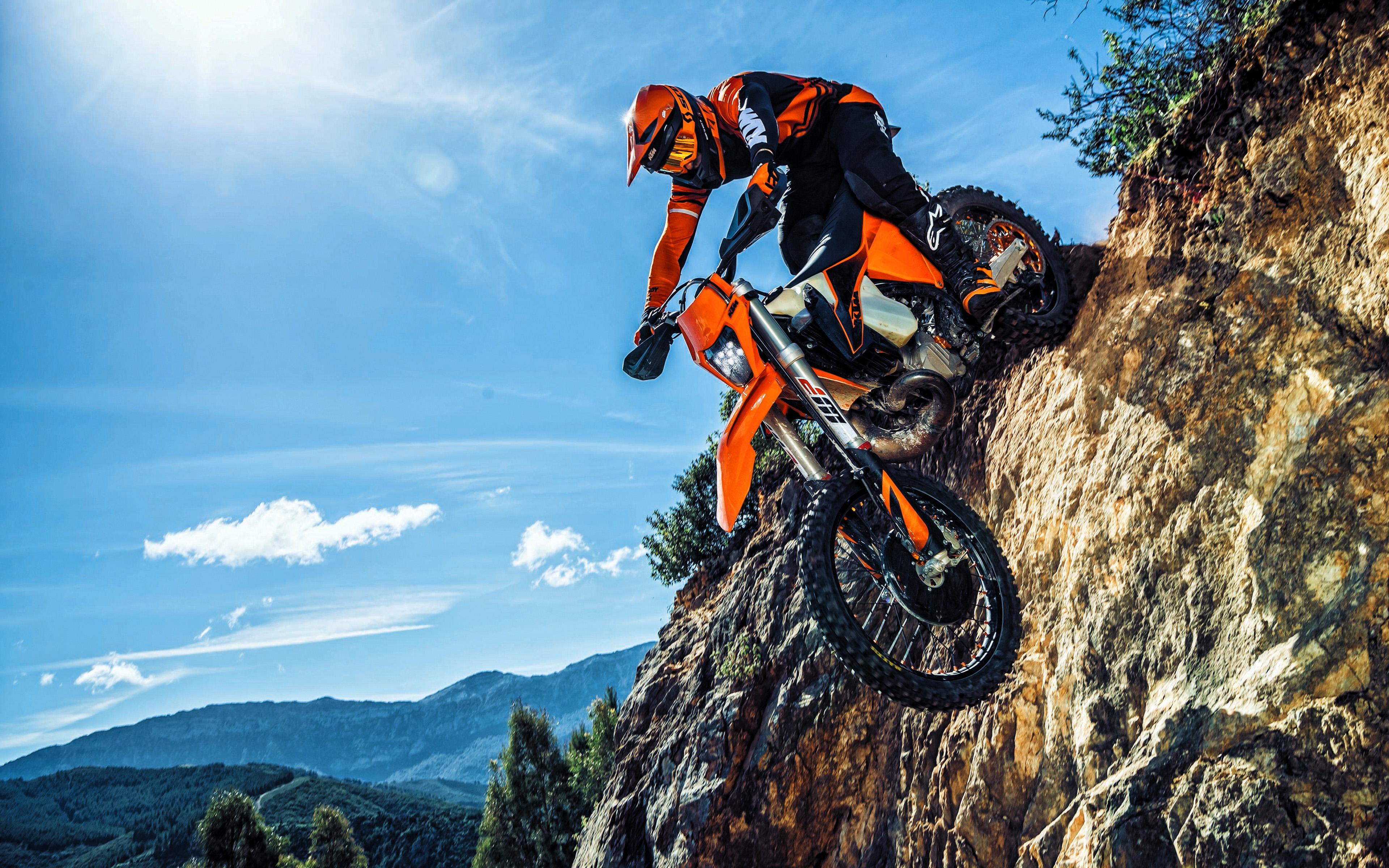 3840x2400 Download wallpaper KTM 300 EXC, 4k, extreme, 2021 bikes, superbikes, crossbikes, KTM for desktop with resolution 3840x2400. High Quality HD picture wallpaper