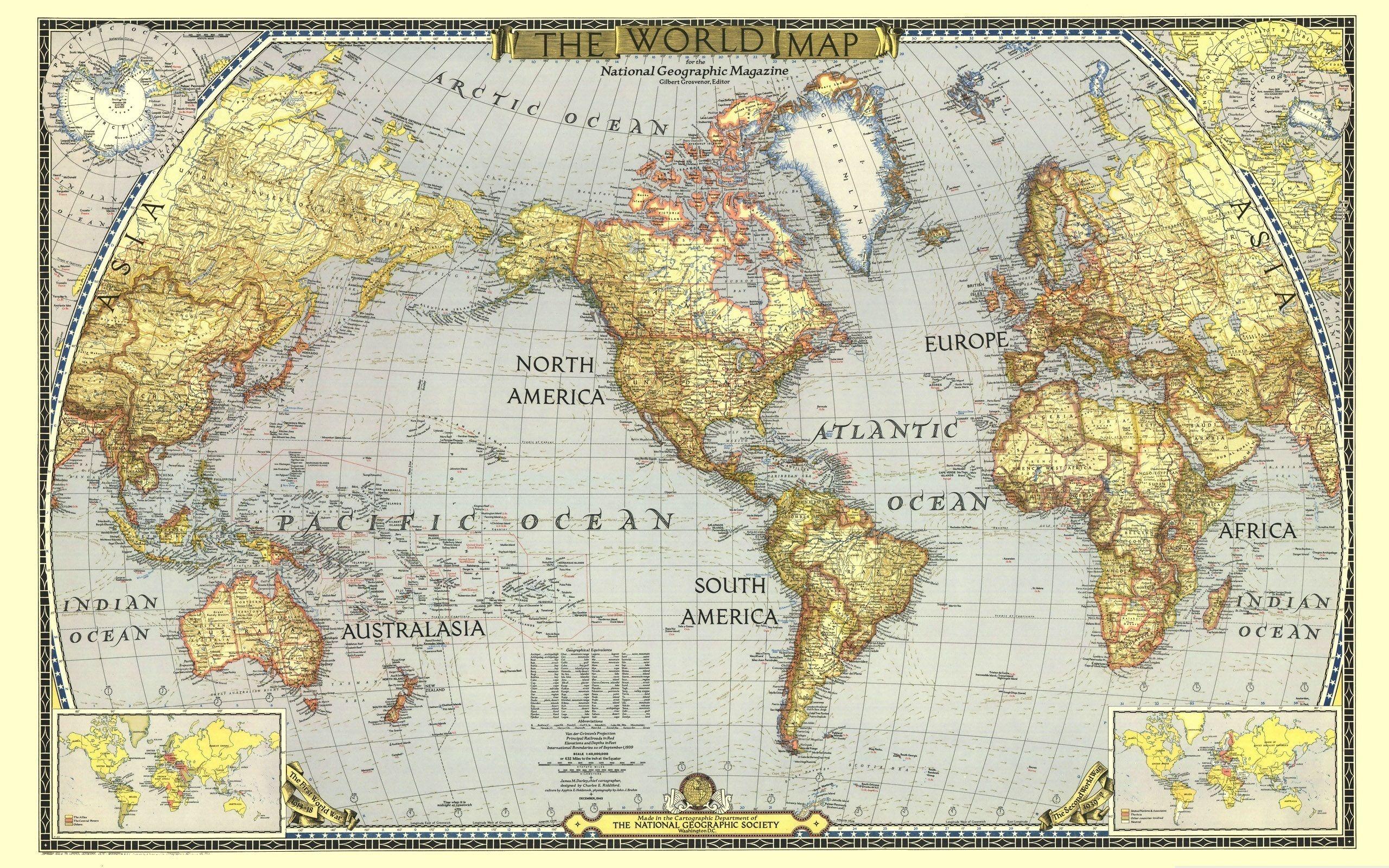 2560x1600 National Geographic World Map wallpaper. Papel de parede mapa mundi, Arte com mapas, Papel de parede mapa