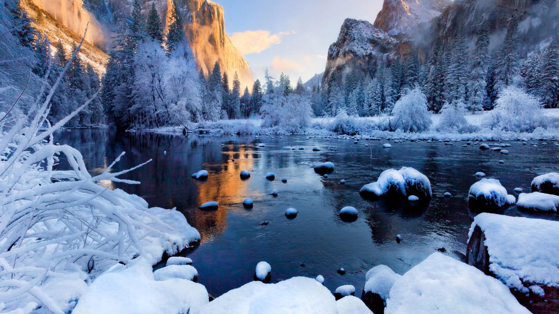 1920x1080 Sunny Winter Day At The Mountains HD Wallpaper