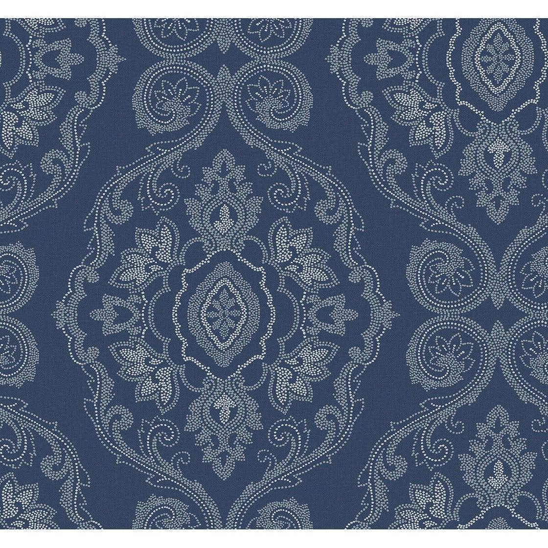 1120x1120 Seabrook Designs Beach House Nautical Damask Unpasted Wallpaper