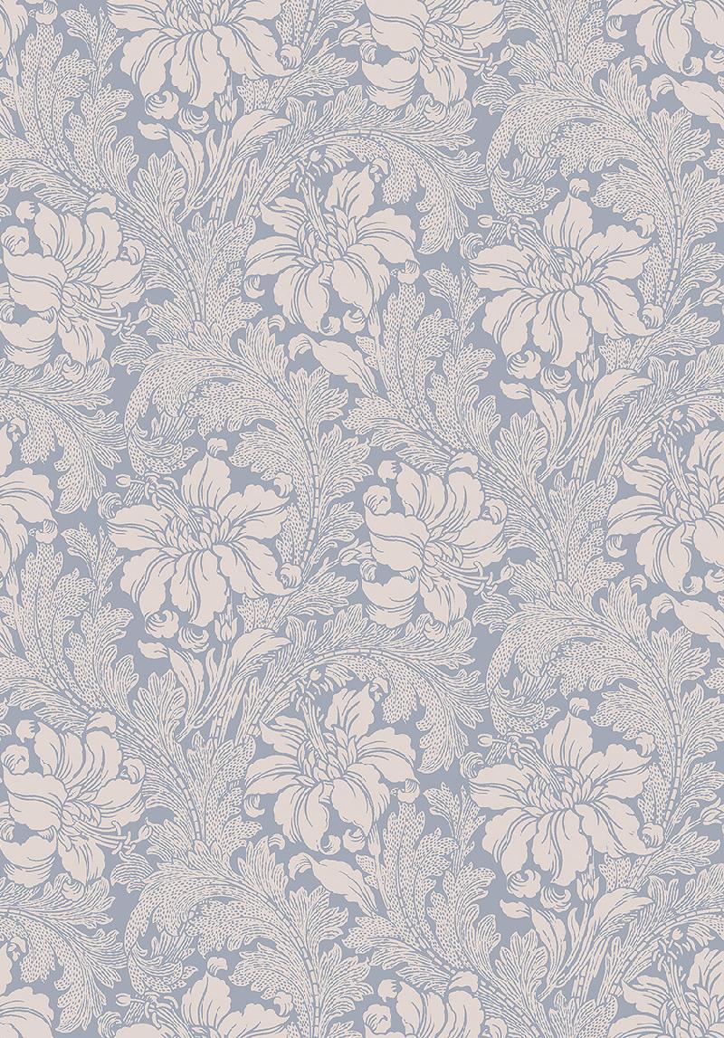 800x1147 The wallpaper pattern Acanthus from Engblad & Co Acanthus wallpaper. Floral and Foliage. Beige and blue. Blooming botanicsåstapeter