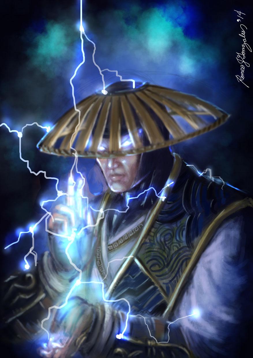 877x1240 Raiden Mortal Kombat X Wallpaper