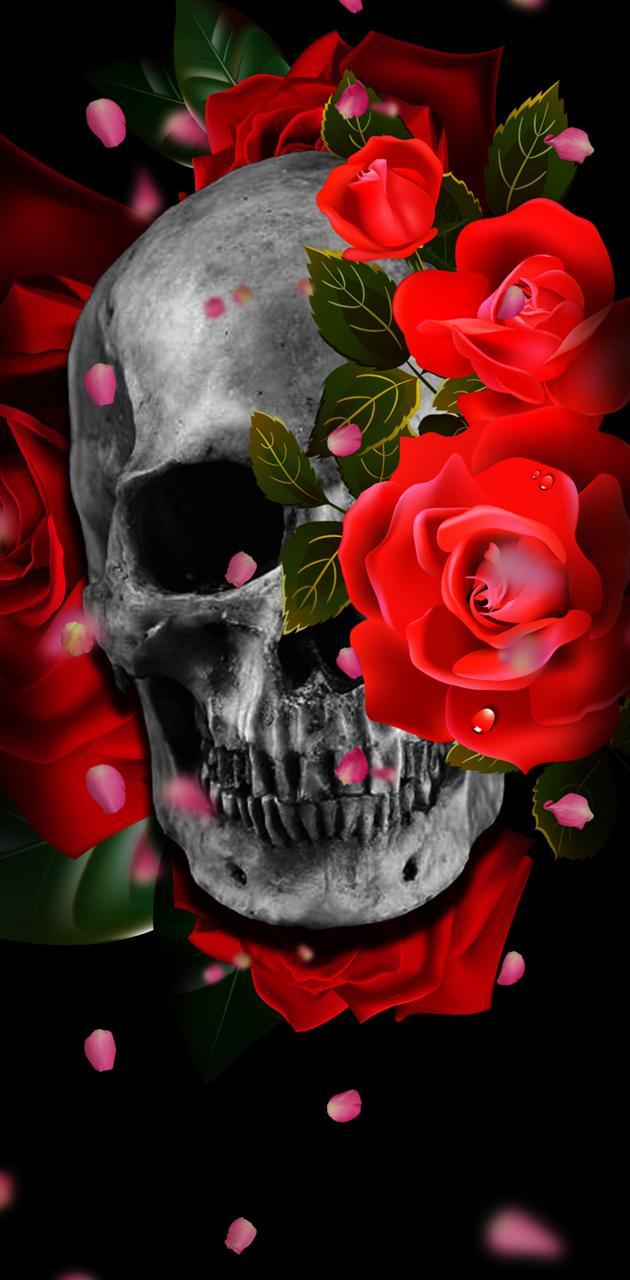 flower skull backgrounds