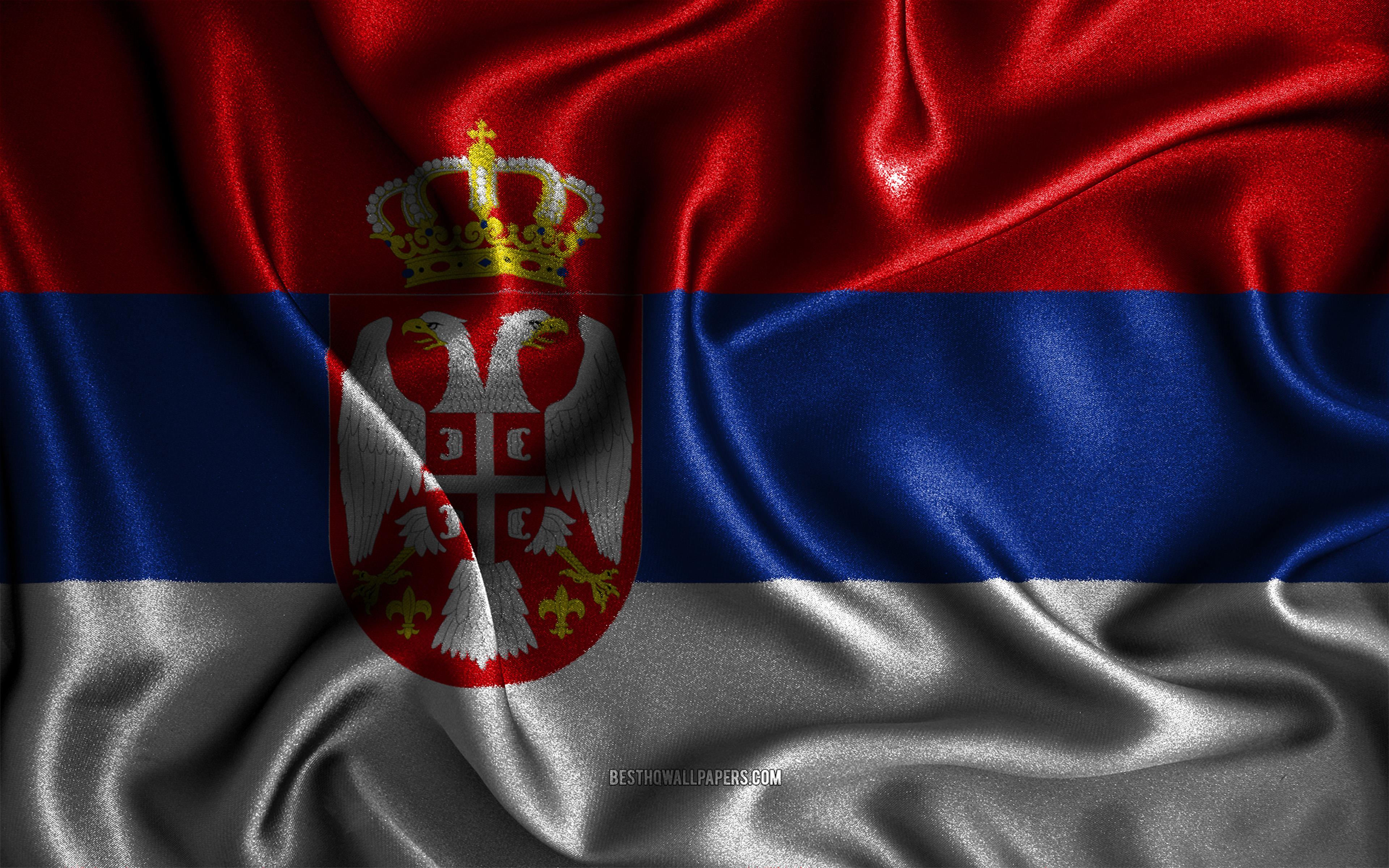 3840x2400 Download wallpaper Serbian flag, 4k, silk wavy flags, European countries, national symbols, Flag of Serbia, fabric flags, Serbia flag, 3D art, Serbia, Europe, Serbia 3D flag for desktop with resolution 3840x2400. High