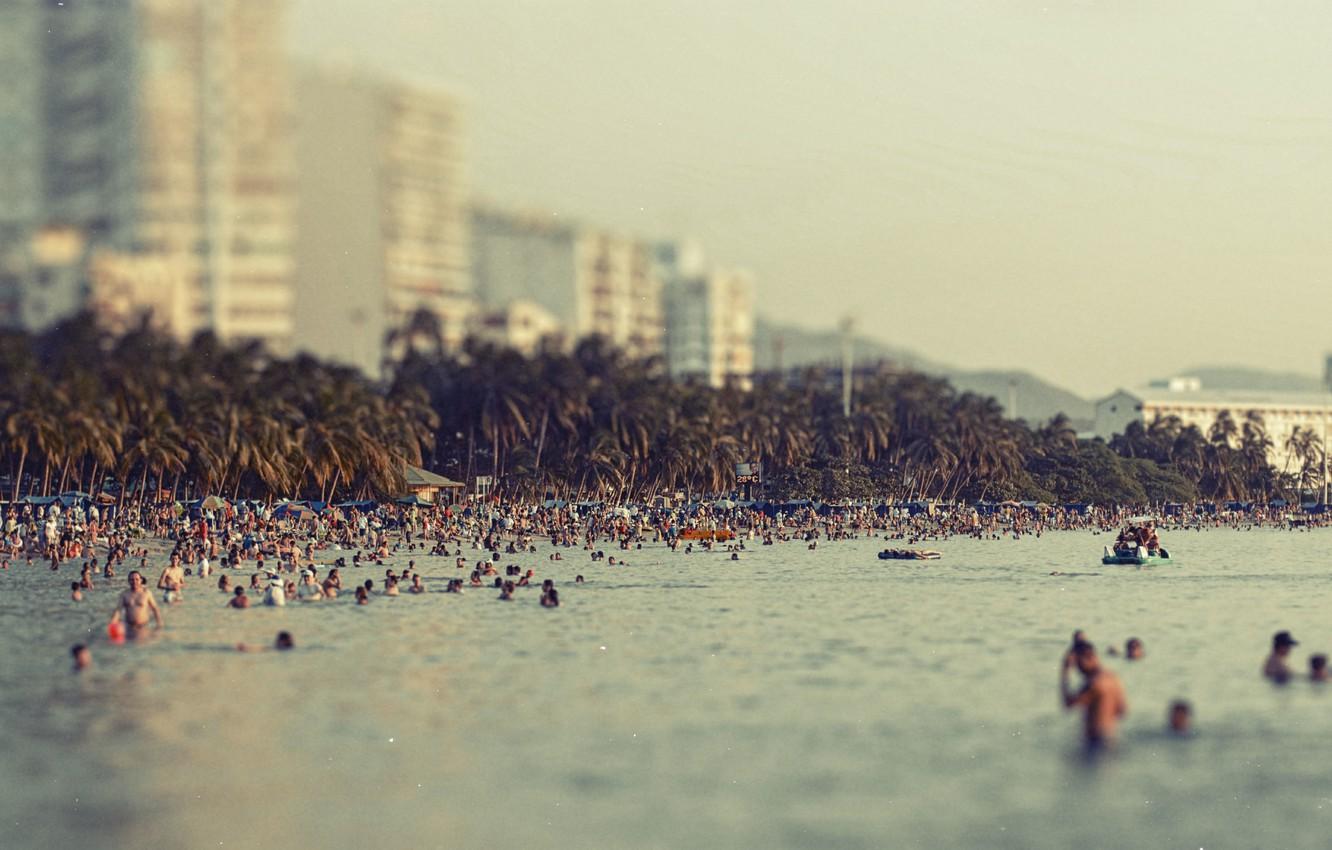 1332x850 Wallpaper beach, people, crowd image for desktop, section разное