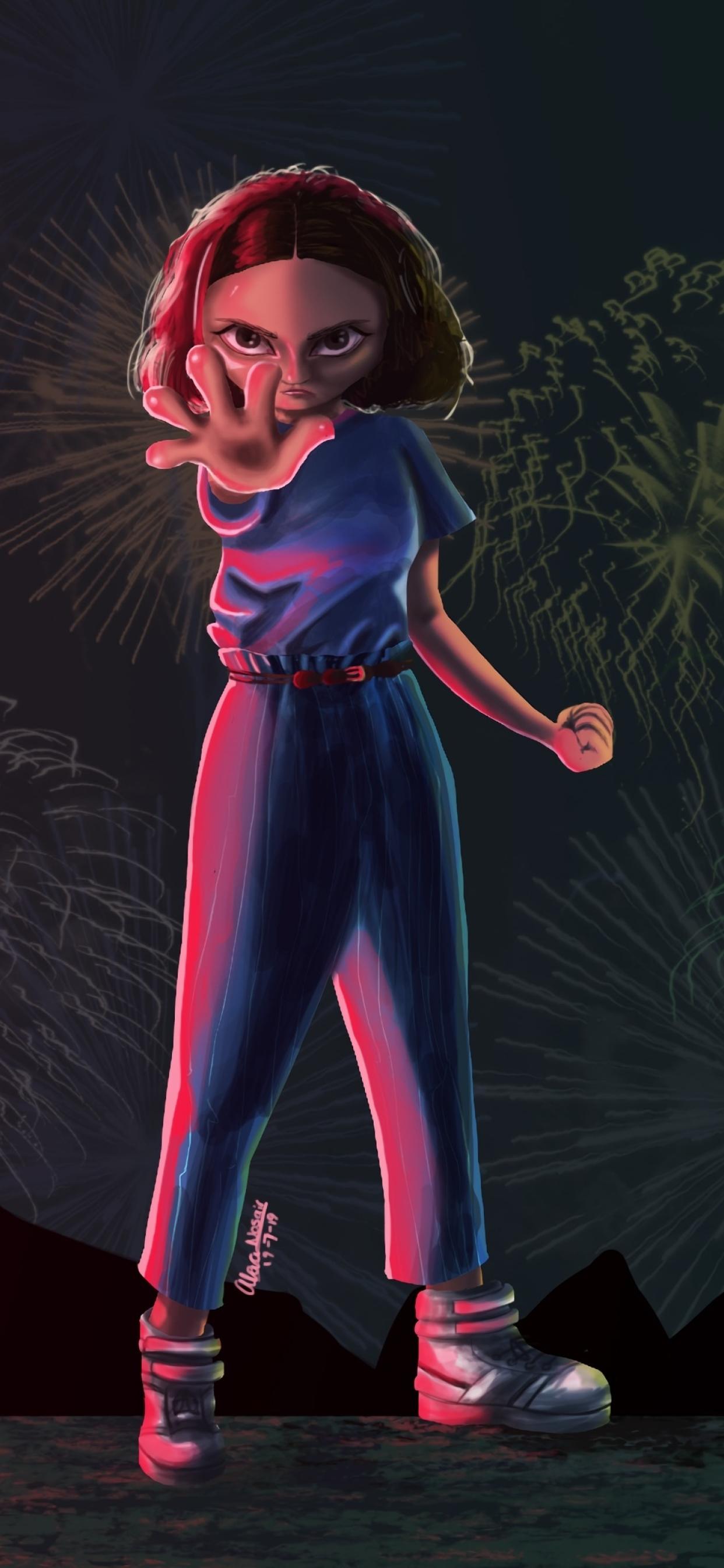 1242x2688 Stranger Things Eleven Art iPhone XS MAX Wallpaper, HD TV Series 4K Wallpaper, Image, Photo and Background