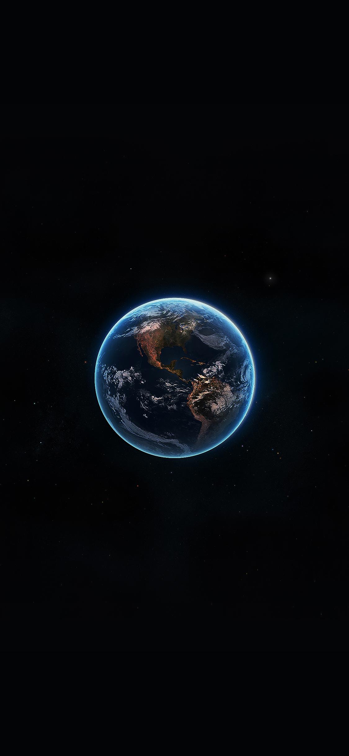 1125x2436 Earth View From Space Small Best Satellite Illust Art Wallpaper