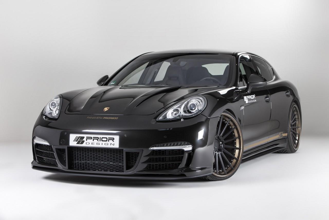 1280x854 Front Of Custom Black Porsche Panamera On White Background 3D Models. Free
