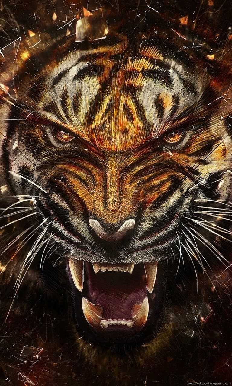 768x1280 4K Tiger Wallpaper
