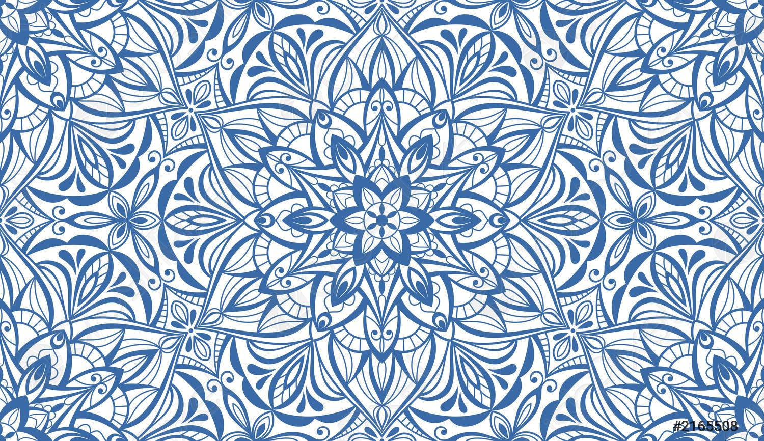 1500x866 Seamless background Eastern style Mandala ornament Arabic Pattern Elements of