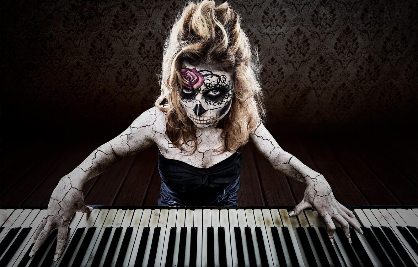 1332x850 Wallpaper creative, keys, Day of the Dead, concert in day of the dead, music of death image for desktop, section ситуации