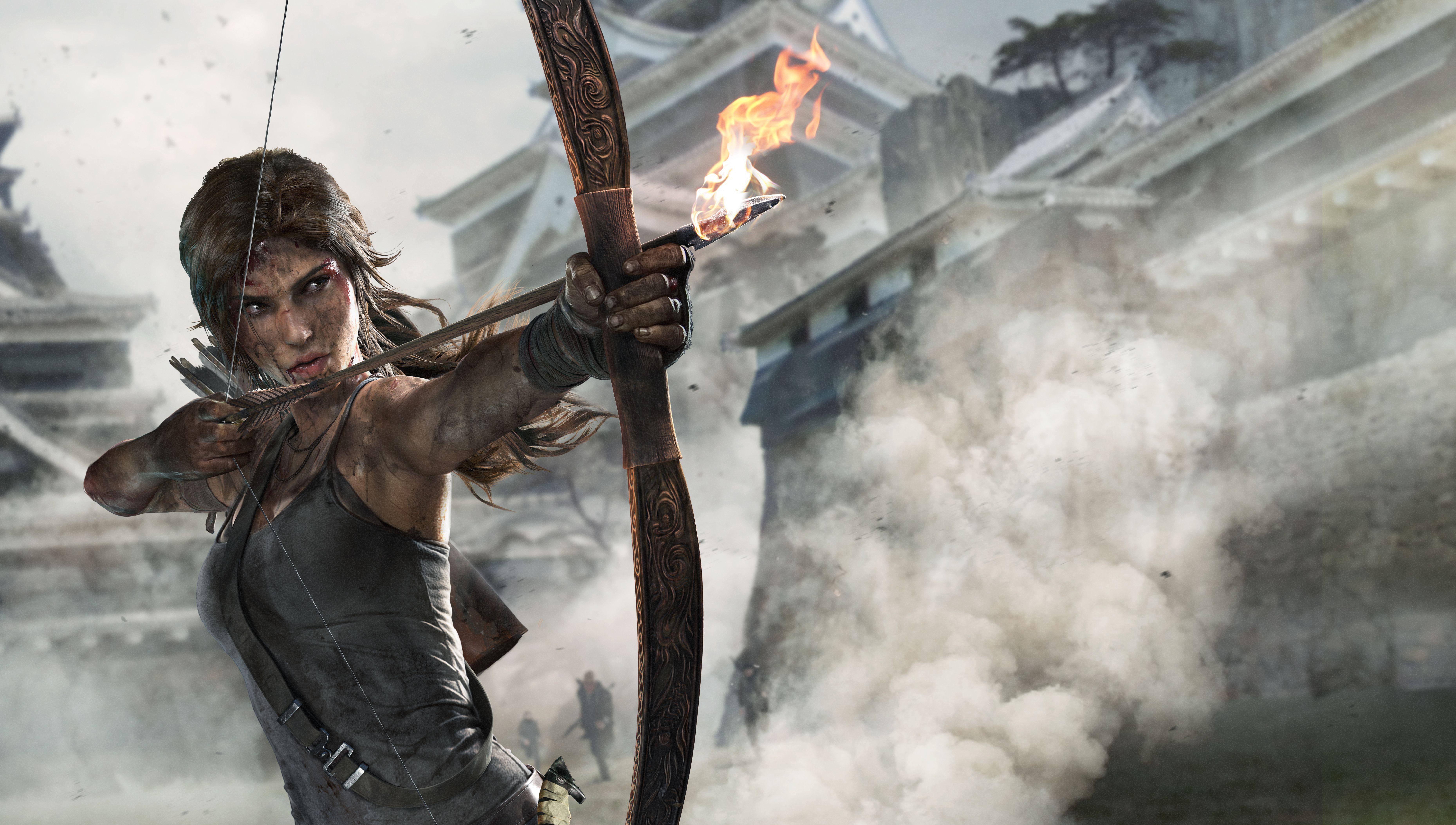 7438x4213 Lara Croft Wallpaper